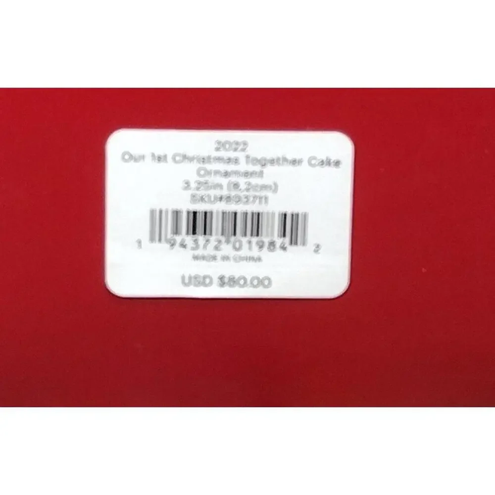 Lenox 2022 Our‎ 1st Christmas Together Three-Tier Cake Ornament